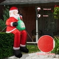 thumbnail image 2 of 5.6Ft Christmas Inflatable LED Santa Claus Outdoor Yard Lawn Decoration for Holidays and Parties with Blower, 2 of 8