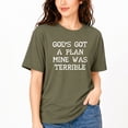 thumbnail image 5 of Gods Got A Plan Mine Was Terrible T-Shirt – Christian Faith Humor – Unisex Spiritual Gift, 5 of 6