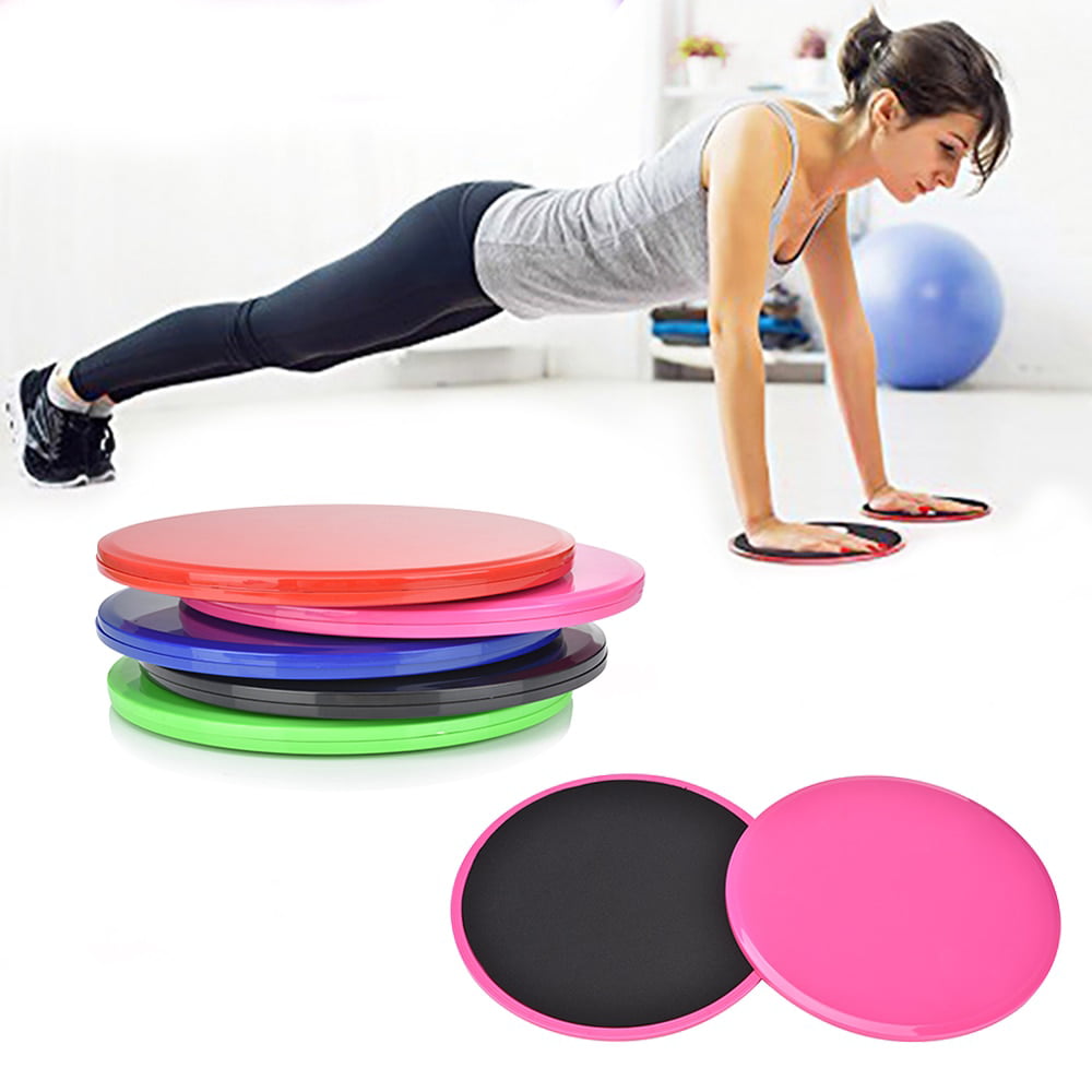 Exercise Sliders Yoga Fitness Strength Slides Core Gliding Discs Resistance Band 