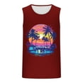 thumbnail image 4 of Blczomt Gym Mens Tank Tops Sale Sleeveless Tees Muscle Graphic Red Workout Beach Tops, 4 of 4