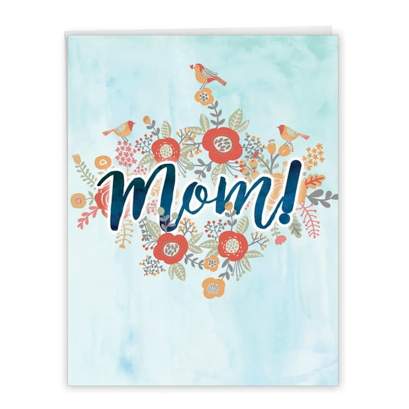 NobleWorks - 1 Jumbo Mother's Day Greeting Card (8.5 x 11 Inch) - Blooming Mom J3536MDG