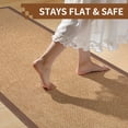 thumbnail image 4 of QiCaiJia Hallway Runner Rug 2x6 ft BrownJute Like Kitchen Runner Mat Rugs Non Slip, Woven Soft Entryway Farmhouse Runner Boho Floor Carpet for Indoor Laundry Hall Backdoor Bedroom Living Room, 4 of 7