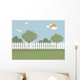 thumbnail image 1 of Picket Fence Wall Mural by Wallmonkeys Peel and Stick Graphic (24 in W x 18 in H) WM240131, 1 of 4