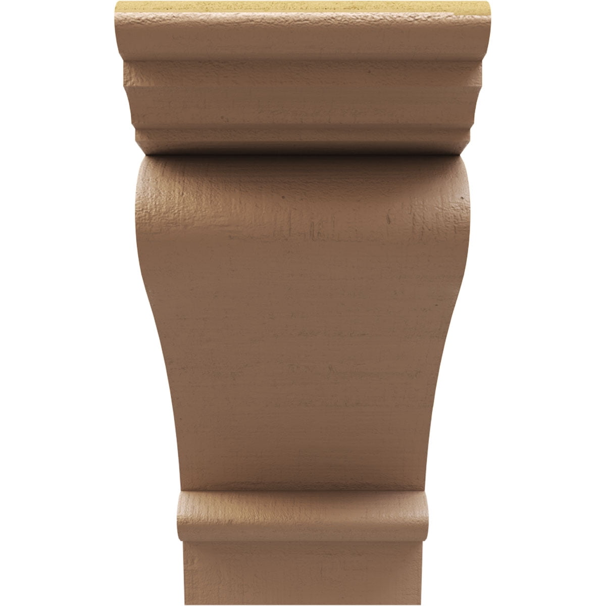 5"W x 15"D x 10"H Classic Mayflower Rough Cedar Woodgrain TimberThane Corbel, Primed Tan