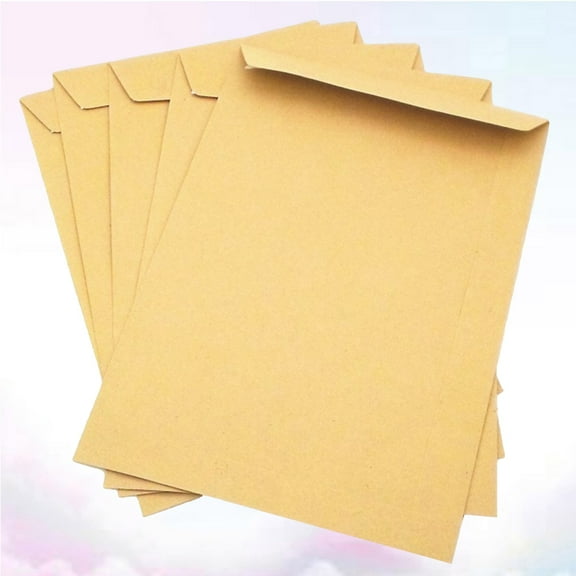 Niceauty Plain Envelopes School Use Brown 100Pcs