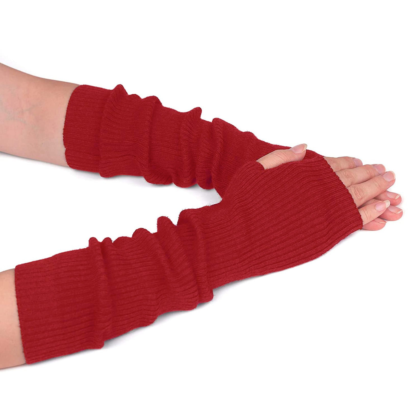 moshiko Fingerless Gloves cream weave pattern casual look Accessories Gloves Fingerless Gloves 