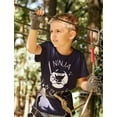 thumbnail image 4 of Tstars Kids' Little Ninja T-Shirt - Fun Karate-Themed Top - Youth Birthday Gift - Size L - Navy, 4 of 6