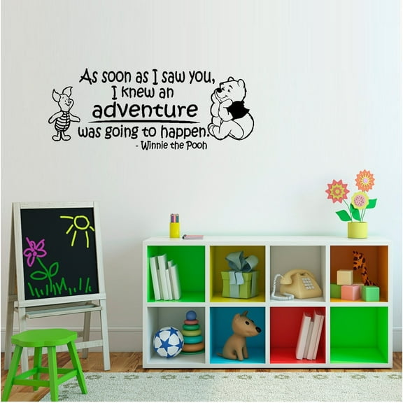 Decal ~ As Soon as I saw you #1 Pooh: Children Wall Decal 13" x 28"