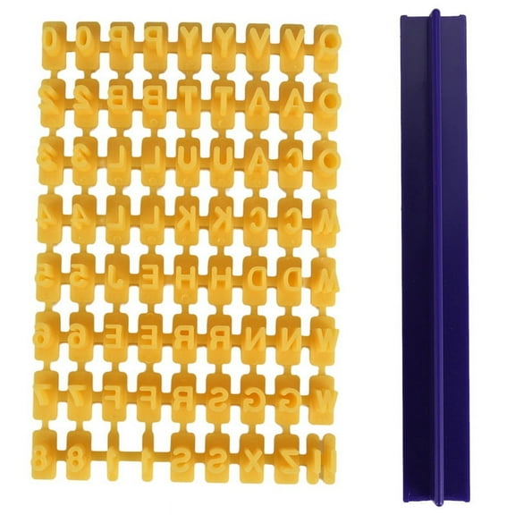 Alphabet Letter Number Cookie Stamp Embosser Round Cutter Stencil Tools Fondant DIY Tool Cookie Decorations