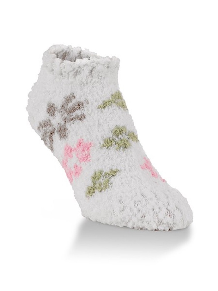 World's Softest Socks Cozy Collection Low Length Sand Dune Flower