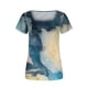 thumbnail image 5 of Fiudx Camisetas para Mujer Blusa Holgada de Manga Corta con Cuello En V Informal Estampada a La Moda para Mujer, 5 of 5