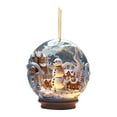 thumbnail image 2 of Christmas Snowman Globe Ornament Hanging Christmas Hanging Unique Style Snow Decoration Unique Design Christmas Style Hanging Pack/ Christmas Snowman Glass Ball Pendant Plane 1, 2 of 7