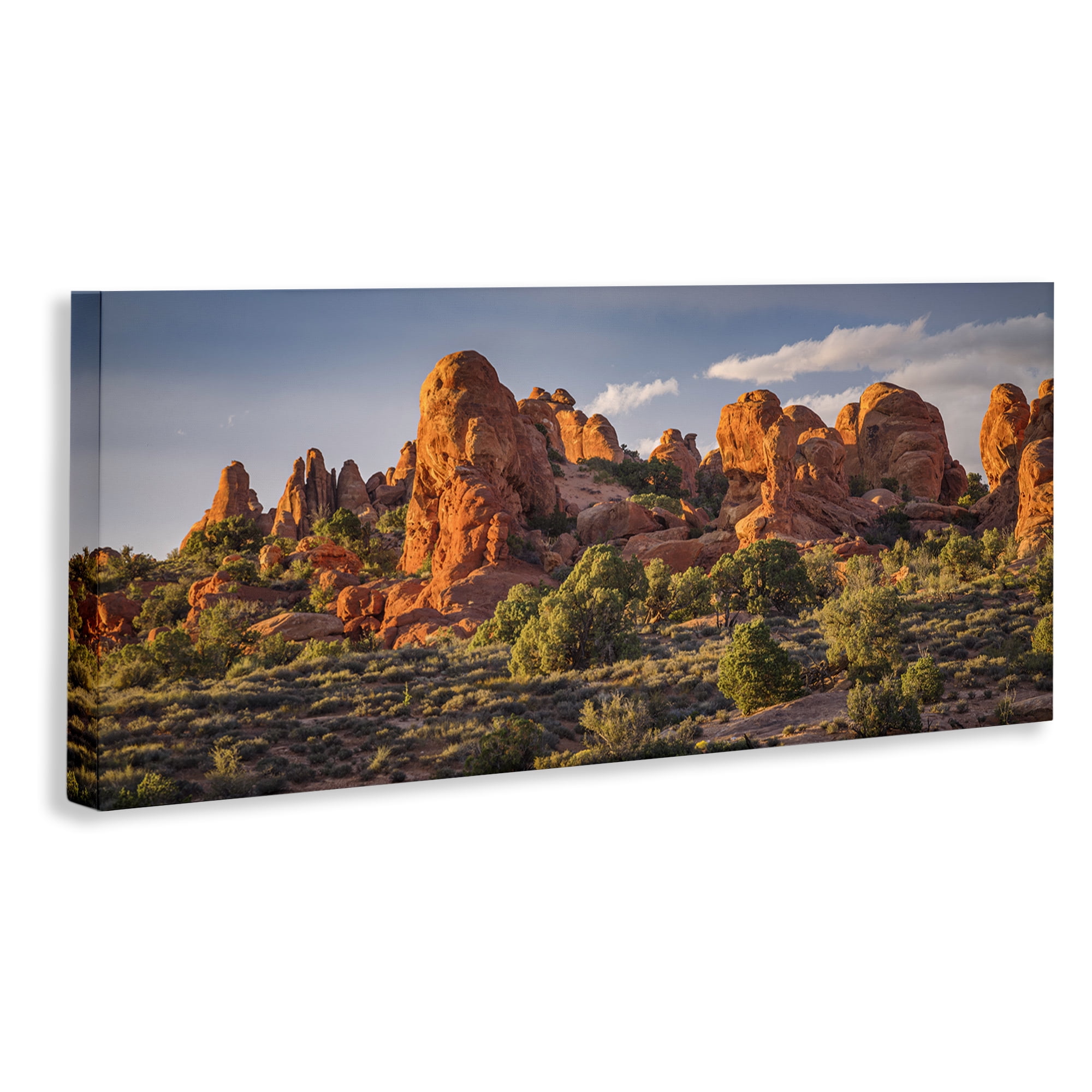 Stupell Industries Pointed Canyon Buttes Landscape & Nature Photography Wrapped Canvas Art Print Wall Art, 48 x 20