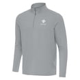 thumbnail image 2 of Men's Antigua Gray New Orleans Saints Intent Quarter-Zip Jacket, 2 of 4