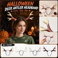 thumbnail image 2 of Halloween Headband Deer Antler Accessory, Halloween Costume Headpiece with Deer Horn Design for Party Events, Animal Theme Headwear Prop for Carnival Masquerade and Holiday Decoration, 2 of 6