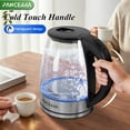 thumbnail image 5 of PANCERKA Electric Kettle, No Plastic Contact With Water, Wide Mouth For Easy Cleaning, Auto Shut Off, 1.8L Tea Kettle & Hot Water Boiler, Water Heater & Teapot, Black, 1000W, 5 of 11