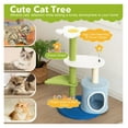 thumbnail image 6 of FASCK 34.5 Inch 4-Tier Cute Cat Tree with Jingling Balls & Condo, Multi-Level Cat Tower with Scratching Posts for Indoor Kittens and Adult Cats, 6 of 9