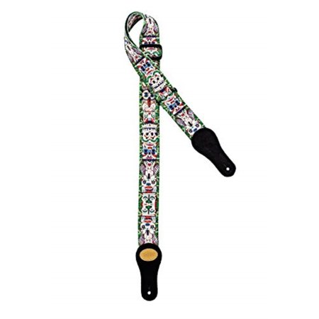 Keiki Designer Series Nylon Adjustable Guitar/Bass Strap with Leather Ends