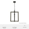 thumbnail image 7 of Hunter - Woodburn 1-light Noble Bronze, Medium Size Pendant Light, Dimmable, Modern Style, Rectangle Shaped, for Bedrooms, Dining, Living Rooms - 19814, 7 of 7