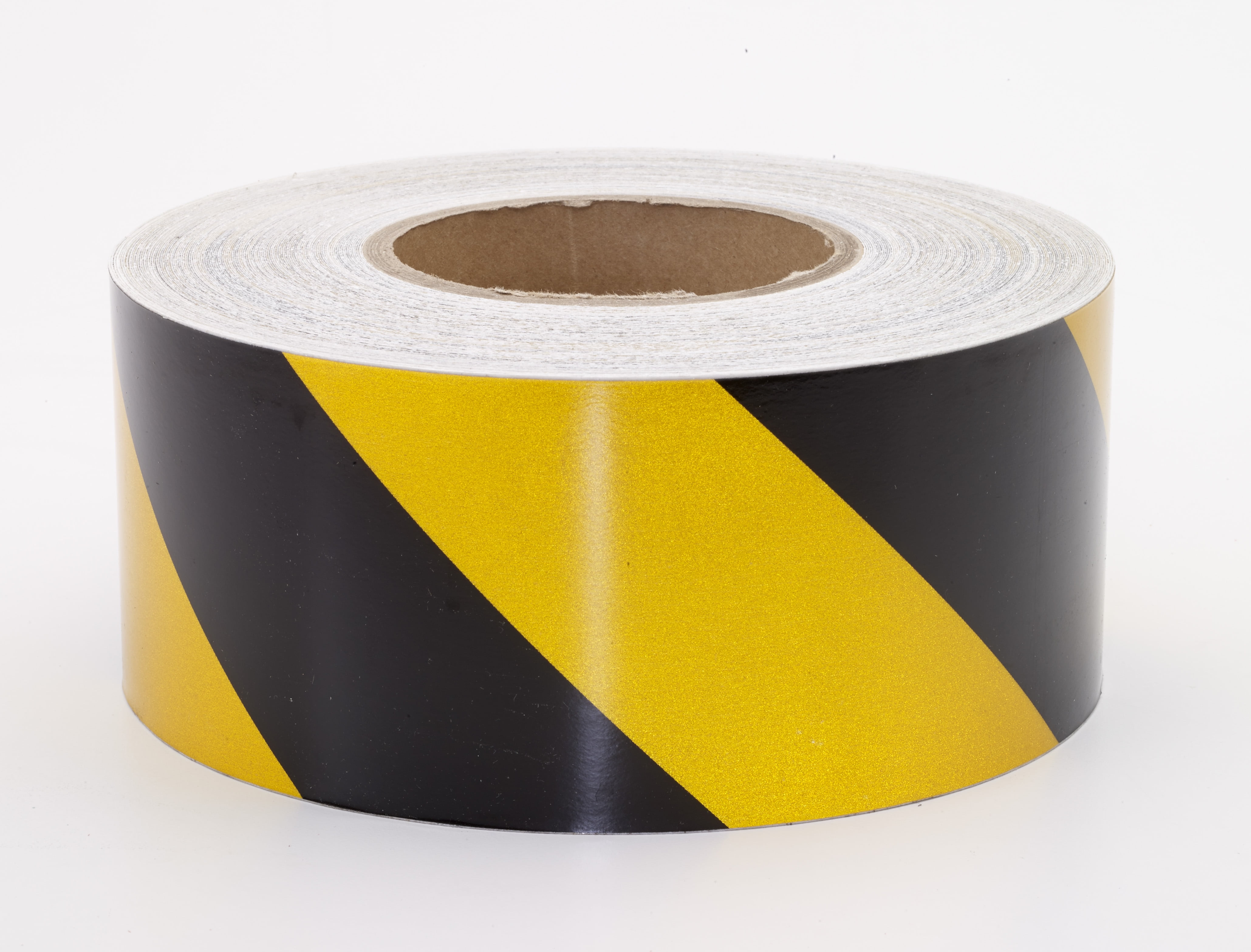 Reflective Hazard Stripe Adhesive Tape, 50 yds Length x 3" Width, Red