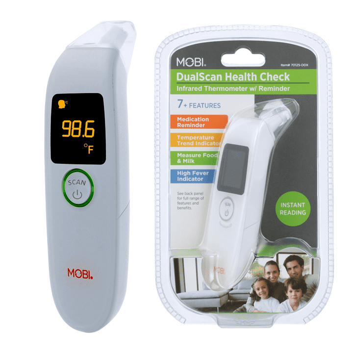 MOBI Health Check Ear and Forehead Thermometer Medication Reminder