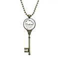 thumbnail image 1 of Hailstone Cloudy Hand Painted Pattern Key Necklace Pendant Tray Embellished Chain, 1 of 3