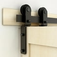 thumbnail image 3 of Bi-Folding Sliding Barn Door Hardware Kit I Shape Roller Track Kit For 2 Doors Smoothly Quietly Easy To Install No Door ,Easy Install, 3 of 7