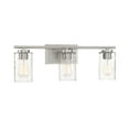 thumbnail image 3 of Trade Winds Raymond 3-Light Bathroom Vanity Light in Brushed Nickel, 3 of 5