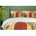 thumbnail image 4 of Ambesonne Rustic Duvet Cover Sets, Aged Doors Tuscan House, 2-Queen, Yellow Beige Red, 4 of 7