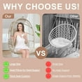 thumbnail image 5 of RADIATA Foldable Hanging Egg Chair Without Stand, Beige Wicker Rattan Swing Hammock Chair with Cushion and Pillow, Indoor Outdoor Egg Chair for Bedroom Patio Garden, 350 lbs Capacity, 5 of 9