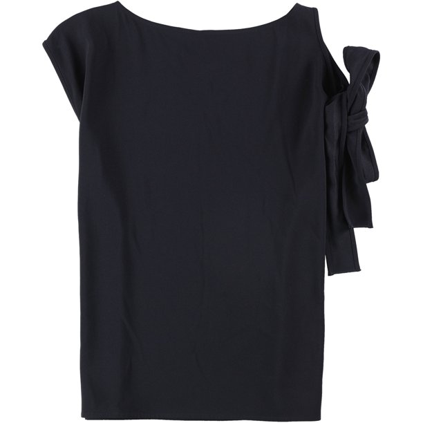 Helmut Lang Blusa de punto de satén para mujer, negro, XS