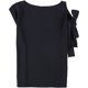 thumbnail image 1 of Helmut Lang Blusa de punto de satén para mujer, negro, XS, 1 of 2