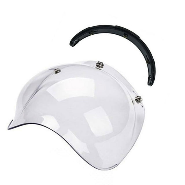 Sidaley Visera de burbuja con botón fácil de instalar para casco de motocicleta, ajuste Universal a prueba de viento y a prueba de golpes Gafas de moto