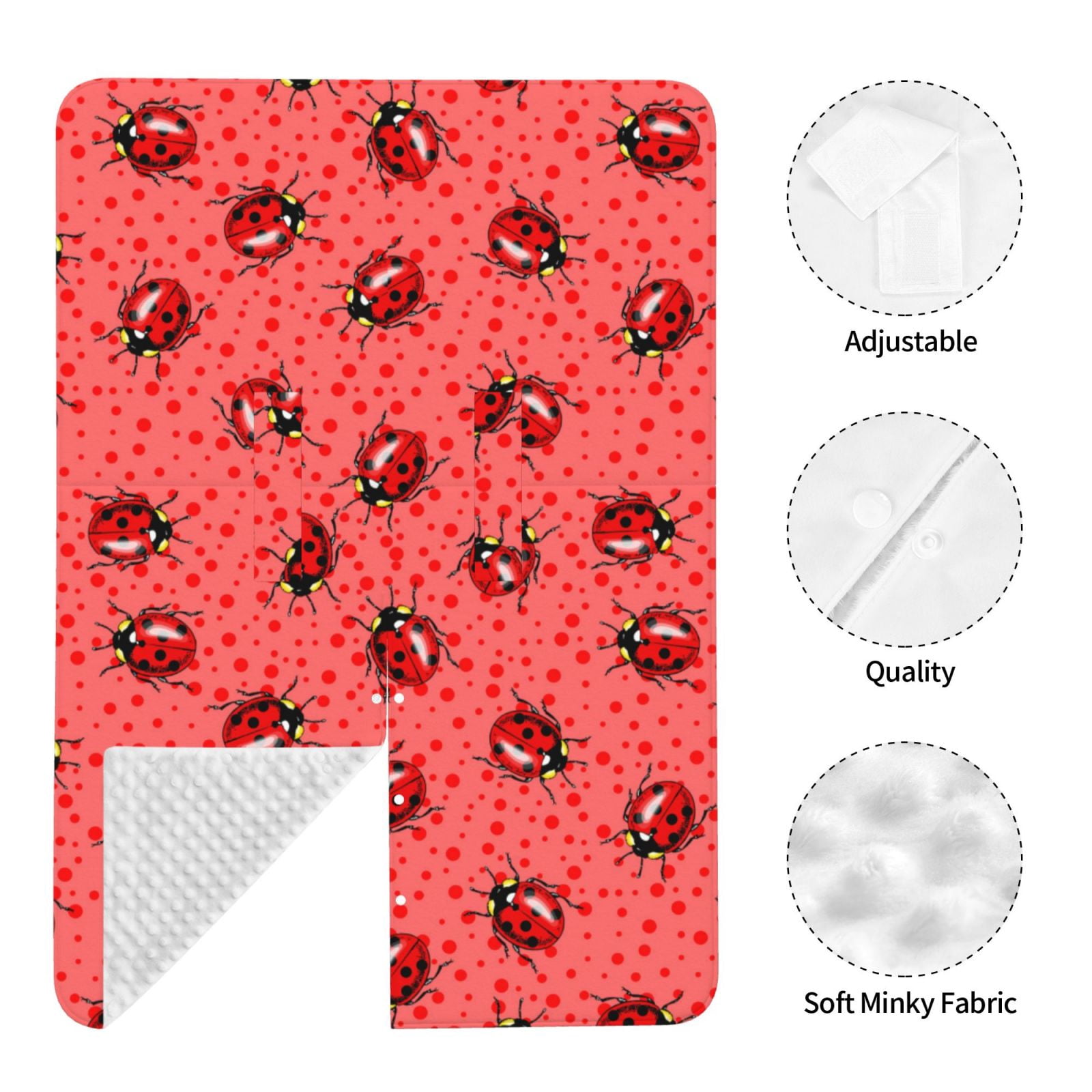 Car Seat Cover Baby - Ladybugs On Red Polka Dot Breathable Infant Car Seat Cover for Baby Carseat, Lightweight Comfort Baby Essentials Must Haves Newborn Stuff for Girl Boy