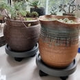 thumbnail image 2 of SUTENGDA Lot de 2 Caddys pour Plantes de 14 Pouces avec Roues Support Roulant pour Pots Chariot Soucoupe Plateau pour Fleurs en Pot avec Roulettes sous-Verre Rond pour Intérieur, 2 of 9