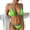 Green, variant on WREESH Womens Two Piece Swimsuit Metal Chain Bikini Set Thong Bikini High Breast Contrast Solid Bikini Set Solid Swimsuit Sets Beach Bathing Suit Orange