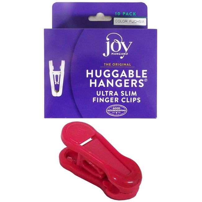 Joy Mangano HHCLIP10681 Ultra Slim Finger Huggable Hanger Clip, Fuchsia
