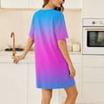 thumbnail image 5 of YHAJDS Short Sleeve Round-Neck Dress for Women Gradient Color Casual Pocket Tunic Summer, 5 of 5