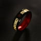 thumbnail image 4 of Anillo de acero de titanio con patrón de dragón, pieza de dragón, anillo de joyería luminosa con incrustaciones de diamantes, anillo de acero inoxidable, 4 of 6