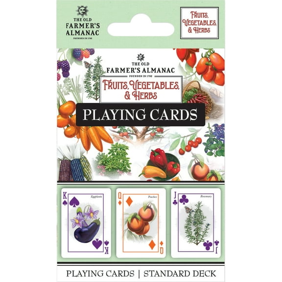 MasterPieces Officially Licensed Farmer's Almanac Fruits Playing Cards - 54 Card Deck for Adults