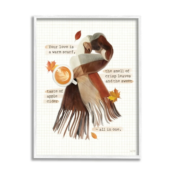 Stupell Industries Your Love is A Warm Scarf Romantic Phrase, 16 x 20,Design by House Fenway