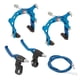 thumbnail image 1 of Juego de frenos caliper Gospel BMX Aluminio Azul anodizado con palancas de freno Azul, 1 of 6