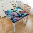 thumbnail image 2 of COMIO Square Tablecloth for Picnic Dining Kitchen Farmhouse Tropical Anchor Home Decorative Corals Rope Ocean Underwater Marine Rectangle Cushion Cases White, 2 of 7