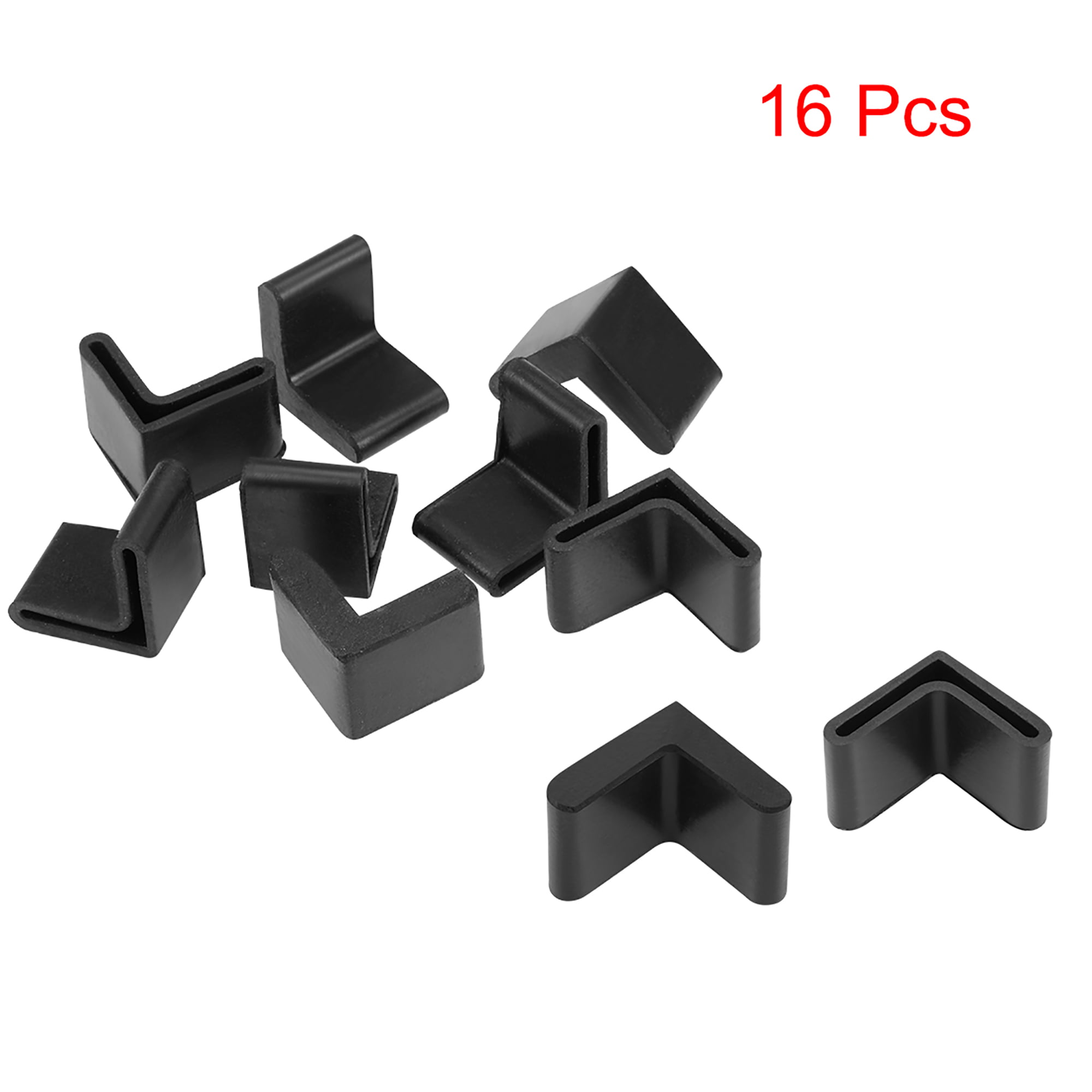 Rubber Furniture Covers Angle Caps L Shaped 29 x 29 x4mm Table Chair Legs 16Pcs 