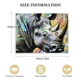 thumbnail image 2 of Nawypu Pop Art - Rhino Canvas Wall Art Print, Rhinoceros Artwork, 2 of 5
