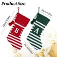 thumbnail image 3 of BinKFF Christmas Tree Decoration - 16.5 Inches Christmas Stockings with Initials, Large Embroidered Letter Knit Christmas Stocking for Family Holiday Decorations and Xmas Gift, 3 of 9