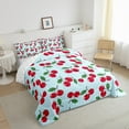 thumbnail image 3 of Manfei Cartoon Cherry 3pcs King Size Comforter Sets,Kawaii Food Bedding Comforter Set,Cute Fruit Bedding Set,Breathable Dreamy Room Decoration,Reversible, 3 of 8