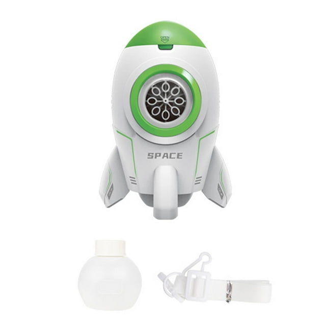 Máquina de burbujas automática con más de 3000 burbujas por minuto, ideal para fiestas y juegos. Verde