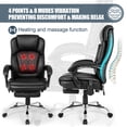 thumbnail image 6 of 400lbs Big and Tall Executive Leather Office Chair with footrest Heavy Duty, Reclining, and Stylish Computer Desk Chair, 6 of 9