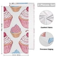 thumbnail image 2 of Cupcakes with Cherries on Top Hand Towel Absorbent Bath Towels for Bathroom Sports Gym 28" x 14" Set of 2, 2 of 8
